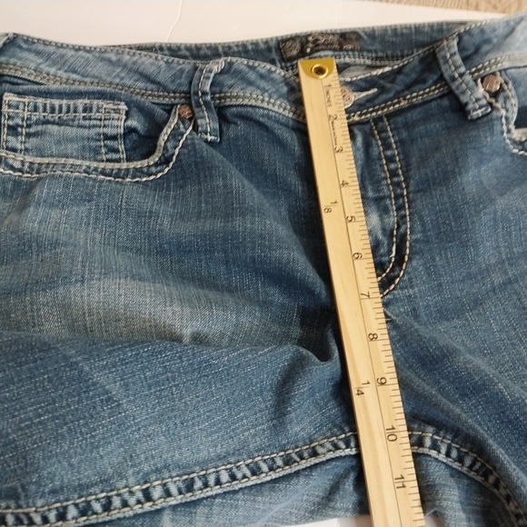 SILVER Jeans Suki Capri Women's Cropped Blue Denim - Picture 9 of 12